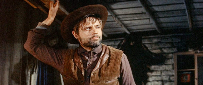 Jack Lord as Coaley, the would-be tough among Dock Tobin's gang in Man of the West (1958)