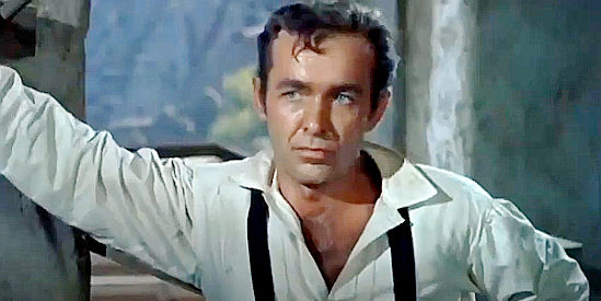 James Anderson as Louis Ferber, unwilling to die for a piece of land in The Marauders (1955)