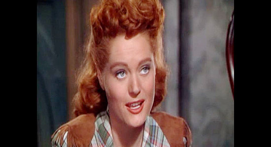 Alexis Smith as Maria Singleton, the flame-haired cattle queen with a hatred for all things sheep in Montana (1950)