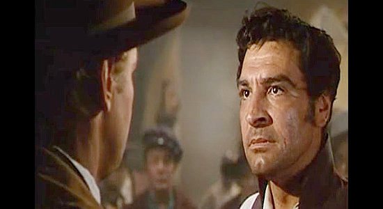 Anthony Caruso as Jack Sturdevant, the gambler who becomes an enemy of Jim Bowie in The Iron Mistress (1952)