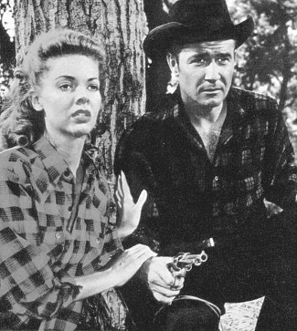Barbara Lawrence as Kate Manning with Brett King as Joe Branch in Jesse James vs. the Daltons (1954)