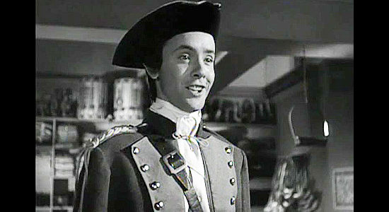 Don Garner as Tom Cutler, eager to embark on an important mission for the British Army in The Iroquois Trail (1950)