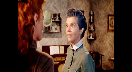 Dorothy Adams as Kitty Maynard, Maria's maid, somewhat humored by her boss's predicament in Montana (1950)