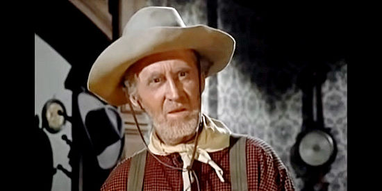 Eddy Waller as Sagebrush, an old-timer who has discovered gold on Apache land in Indian Uprising (1952)