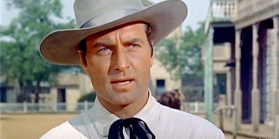 George Montgomery as Bat Masterson, trying to save a peacekeeper from hanging in Masterson of Kansas (1954)