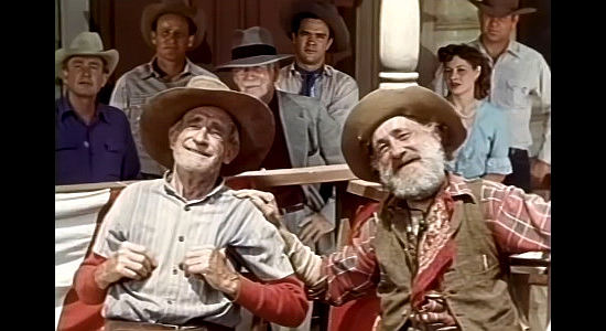 Houseley Stevenson as Blinky and Emmett Lynn as Paydirt, Judy's old-timer friends in Oklahoma Annie (1952)