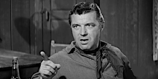 James Craig as Pinch Corley, agreeing to get Maybe Smith's six-gun, for a price in Man or Gun (1958)