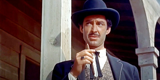 James Griffith as Doc Holliday, a man with a grudge against Bat Masterson in Masterson of Kansas (1954)