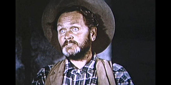 Jimmie Hammons as Sheriff Botts, listening to Jesse James' claims about Cattle Kate in Jesse James' Women (1954)