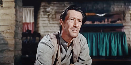 John Carradine as Old Tom, one of the employees at Vienna's place in Johnny Guitar (1954)