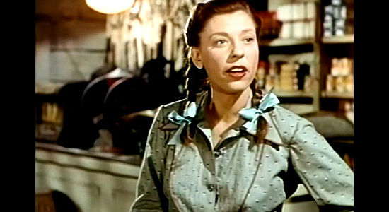 Judy Canova as Judy Canova, the store keeper who becomes deputy to Dan Fraser in Oklahoma Annie (1952)