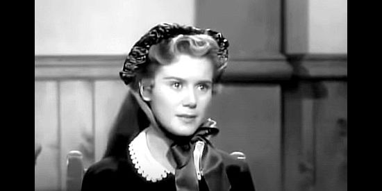 Kathy Nolan as Kathi Walden, the young woman in love with Benji in The Iron Sheriff (1957)