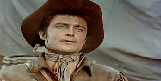 Lance Fuller as Jason Clay, the man trying to get 100 Kentucky rifles through Comanche territory in Kentucky Rifle (1956)