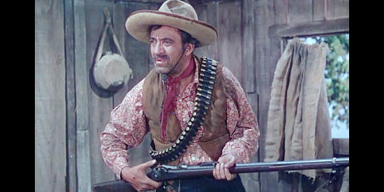 Martin Garralaga as Morales, one of Billy's sidekicks in The Kid from Texas (1950)