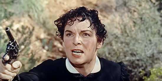 Mercedes McCambridge, deciding to take matters into her own hands in Johnny Guitar (1954)