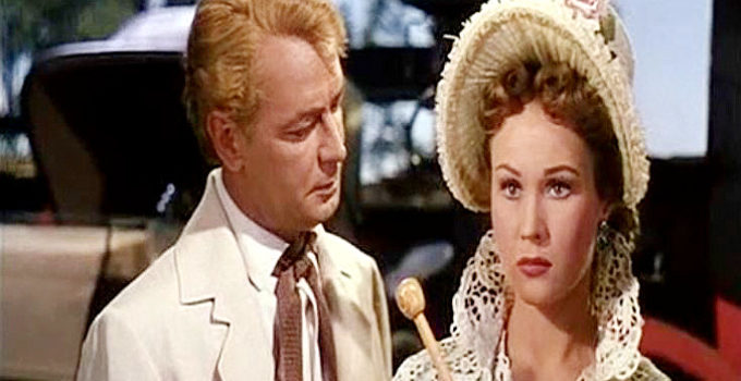 Alan Ladd as Jim Bowie and Virginia Mayor as Judalon in The Iron Mistress (1952)