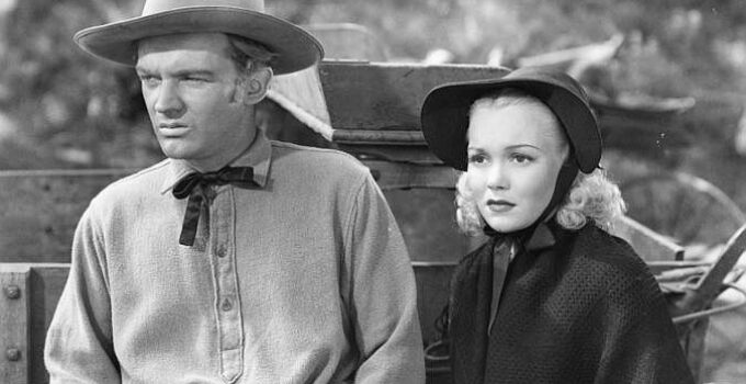 Arthur Kennedy as Jim Younger and Jane Wyman as Mary Hathaway in Bad Men of Missouri (1941)