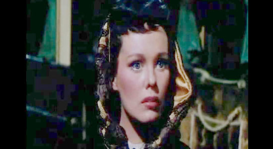 Phylllis Kirk as Ursula de Varamendi, the young woman who makes sure Jim Bowie is cared for after being wounded by Sturdevant's men in The Iron Mistress (1952)