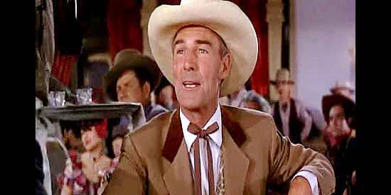Randolph Scott as Maj. Ransome Callicut, an undercover government agent work to root out corruption in early California in The Man Behind the Gun (1952)