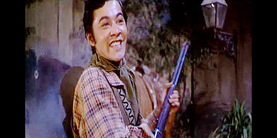 Robert Cabal as Joaquin Murietta, a young bandit recruited by Maj. Callicut to put an end to a gun-running enterprise in The Man Behind the Gun (1952)