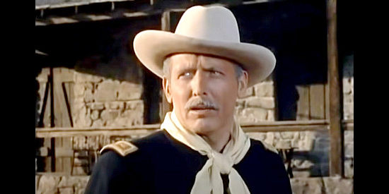 Robert Shayne as Maj. Nathan Stark, who doesn't trust McCloud's loyalty to the cavalry mission in Indian Uprising (1952)