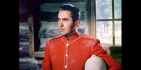 Tyrone Power as Duncan MacDonald, getting his latest assignment in Pony Soldier (1952)