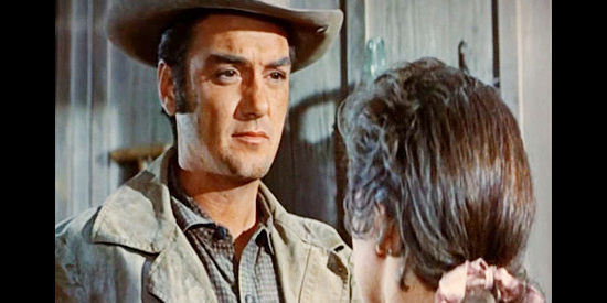 William Campbell as Clinton Gunston, an ex-con trying to go straight for his wife's sake in Money, Women and Guns (1958)