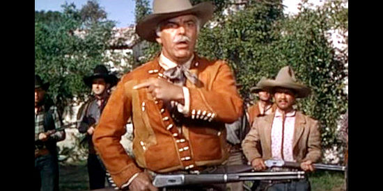 Antonio Moreno as Martinez, the man Higgins' suspects of stealing his cattle in Saddle Tramp (1950)