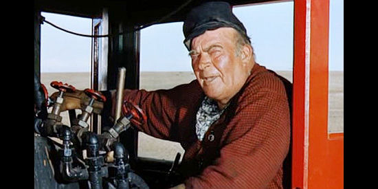 Billy House as Luke Plummer, one of the Sante Fe railroad engineers in Sante Fe (1951)