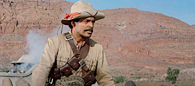 Carlos Romero as Arreaga, leader of Pancho Villa's forces and a friend of Adelaide Geary in They Came to Cordura (1959)