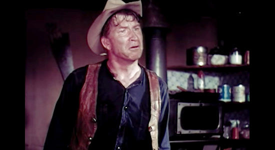 Chill Wills as Sam Beers, encouraging Tom Cloud to rid himself of Kid Wichita in The Sundowners (1950)