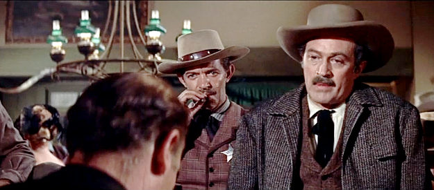 Don Haggerty as Regan, the corrupt sheriff behind most of the trouble in The Gunfight at Dodge City (1959)