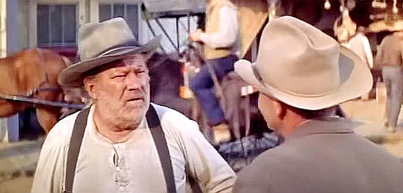 Edgar Buchanan as Milt Masters, a stable owner who winds up allying himself with Jason Sweet (Glenn Ford) in The Sheepman (1958)