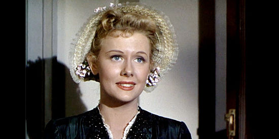 Helen Wescott as Arlene Reach, the woman who wants to marry Billy Ringo in Gun Belt (1953)