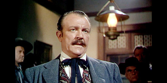 Hugh Sanders as Douglas Frazer, planning a major robbery in Gun Belt (1953)