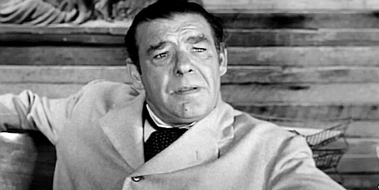 Lon Chaney Jr. as John Harmon, the man who lost an election for sheriff and now wants to do away with the man who won in The Silver Star (1955)