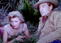 Mari Aldon as Judy Beckett and Gary Cooper as Capt. Quincy Wyatt in Distant Drums (1951)