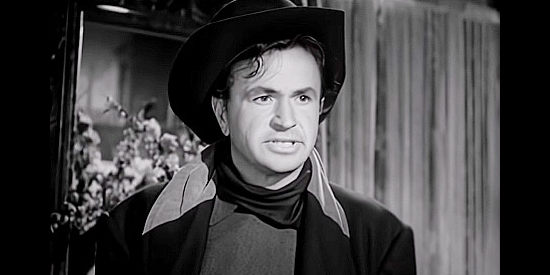 Noah Beery Jr. as Glenn Larrabee, the small rancher who becomes Steve McKay's partner in The Savage Horde (1950)