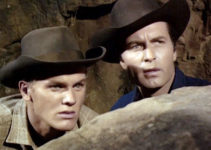 Tab Hunter as Chip Ringo and George Montgomery as Billy Ringo in Gun Belt (1953)