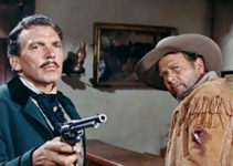 Walter Coy as Ben Townsend, longtime friend of Bat Masterson (Joel McCrea), defending him when he's wounded in The Gunfight at Dodge City (1959)