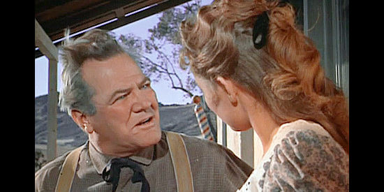 Paul Birch as Frank Weaver, talking to his daughter Jody (Luana Patten) in Joe Dakota (1957)