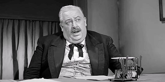 Paul Maxey as Judge Wallen, presiding of the inquest into Con Maynor's death in Showdown at Boot Hill (1958)
