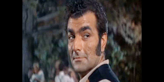Peter Mamakos as Etienne, the man who carries out Rivage's dirty work with his knife in The Gambler from Natchez (1954)