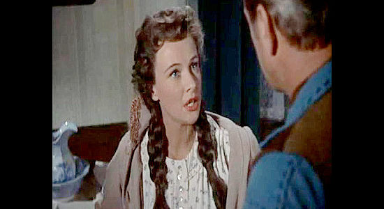 Phyllis Thaxter as Erin Kearney, pleading with husband Lex to put family over service to the Army in Springfield Rifle (1952)