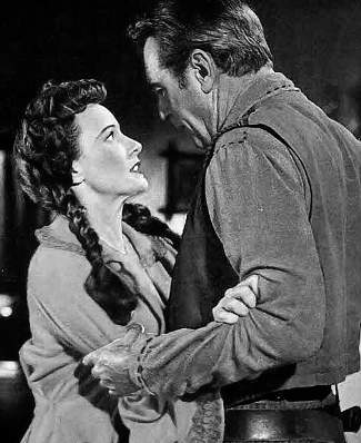 Phyllis Thaxter as Erin Kearney with Gary Cooper as Maj. Lex Kearney in Springfield Rifle (1952)