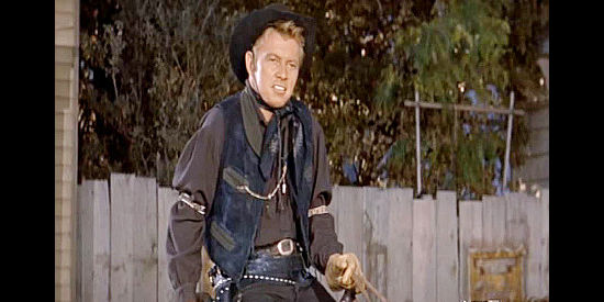 Rayford Barnes as Blondie, a hot-headed young gunman eager to test his skill against the better known Tom Earley in Gun Glory (1957)