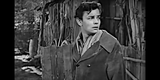 Richard Hylton as Clyde Maxwell, the troubled young man nursed back to health by the women in The Secret of Convict Lake (1951)