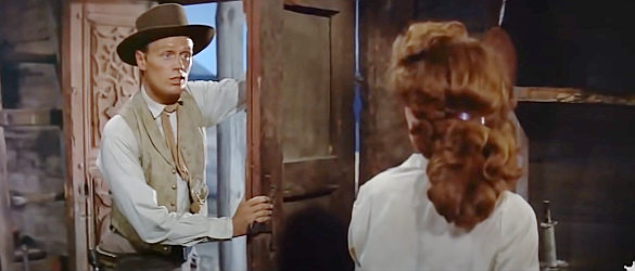 Richard Widmark as Fiske, checking in on Leah in Garden of Evil (1954)