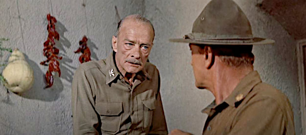 Robert Keith as Colonel Rogers, strongly suggesting Maj. Thorn nominate him for a Medal of Honor in They Came to Cordura (1959)