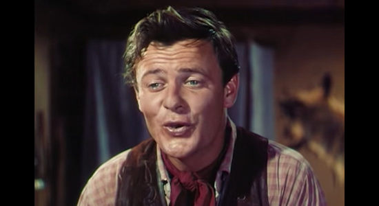 Robert Sterling as Tom Cloud, the rancher who lets Kid Wichita help him get even with neighbors in The Sundowners (1950)